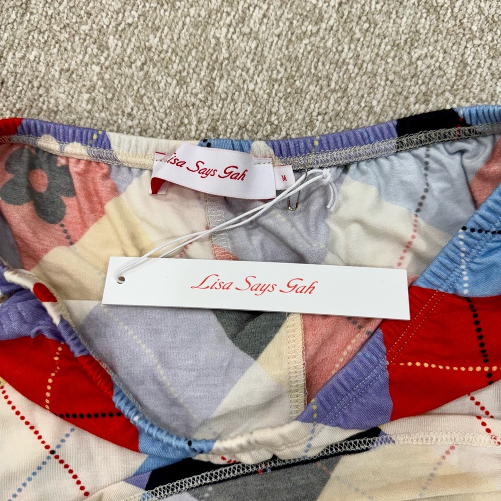 NWT LISA SAYS GAH CIRQUE ARGYLE DARCY SKORT - Picture 5 of 8